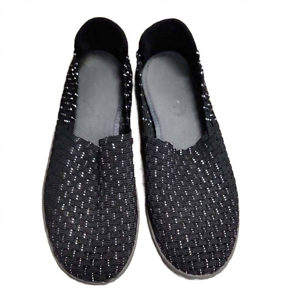 Women's Black Slip-On Shoes Think Theyre‎ 8.5